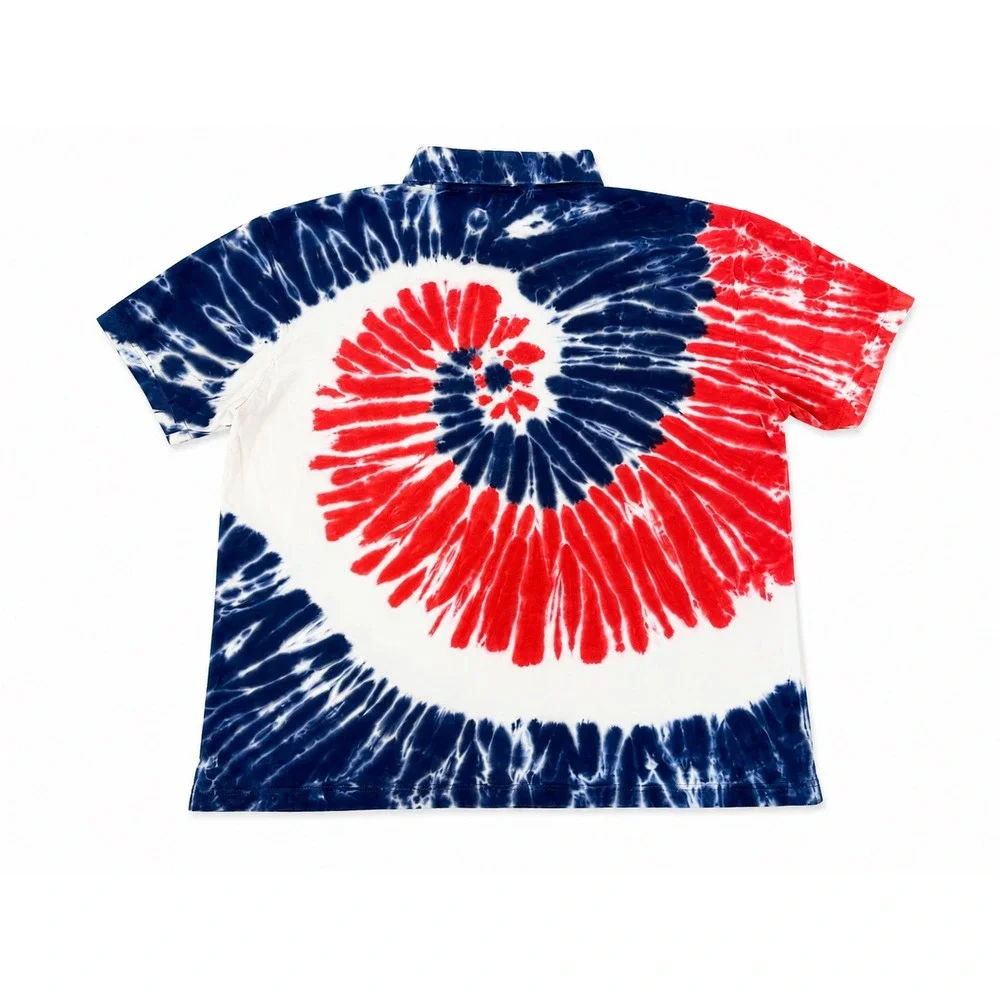Polo Ralph Lauren Custom Slim Fit Tie Dye Polo Shirt Men's XL Red White Blue